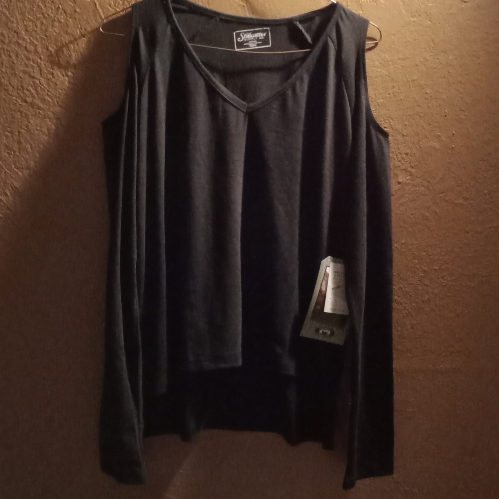 Stillwater Supply Co Ladies Cut Out Sleeve Shirt